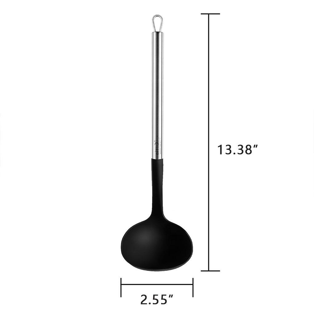 Sendok Sup Tahan Panas Soup Scope Non-slip Lubang Gantung Alat Dapur Gagang Untuk Rumah Restoran
