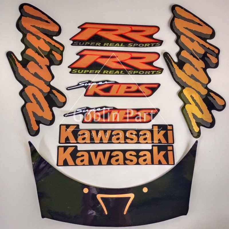 striping kawasaki ninja rr old 2007 2008 body hitam stiker motor list body standar berkualitas terba