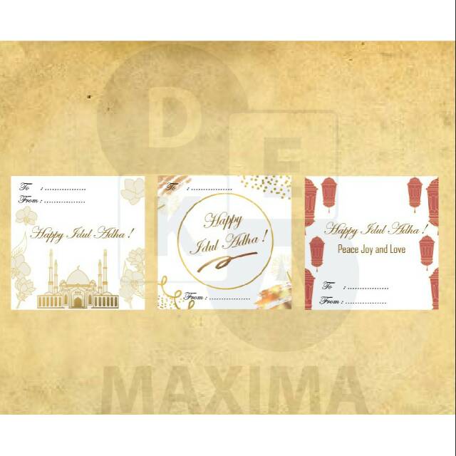 

❤️ H-Day ❤️ KIRIM HARI INI Sticker atau kartu happy idul adha... 35 pcs 3 motif