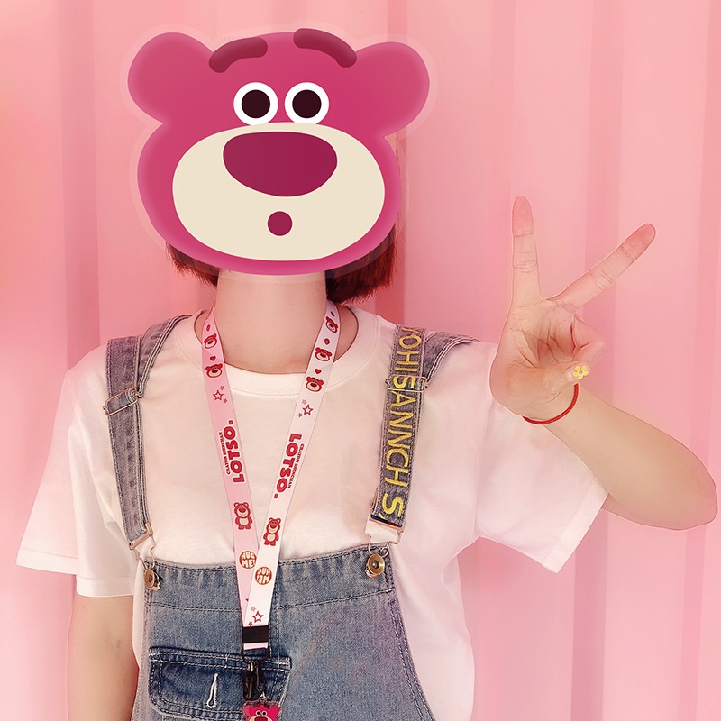 IPHONE 10warna Anak Perempuan Lucu Kartun Strawberry Bear Universal 45cm Tali Telepon 18cm Earphone Cover Gelang Untuk Iphone6 7 8 PLUS X XR XS 11 12 13 14 PRO MAX SE 2020
