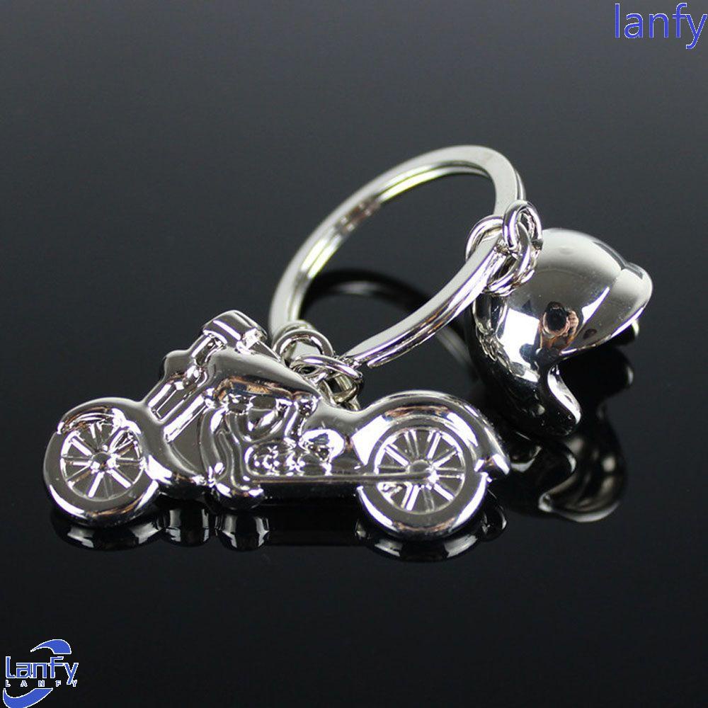 Lanfy Helm Motor Gantungan Kunci Kreatif Key Holder Motocross Motor Keychain