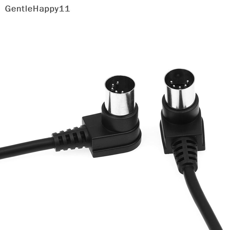 Gentlehappy Double 90derajat Sudut Kanan MIDI 5Pin Male To MIDI 5Pin Adaptor Kabel Colokan DIN id