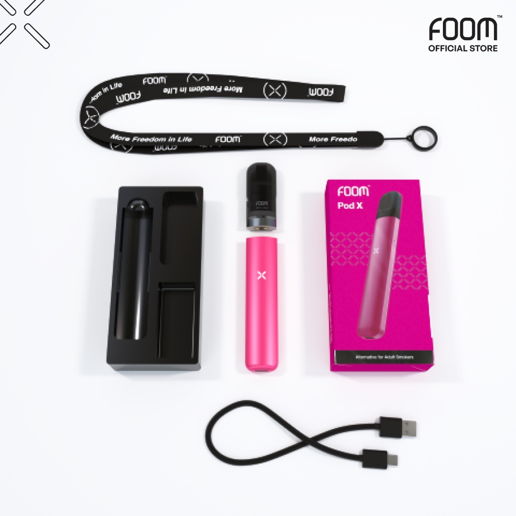 POD X FOOM Hot Pink Bundling - Bubble Gum Capsule ( Free Lanyard)