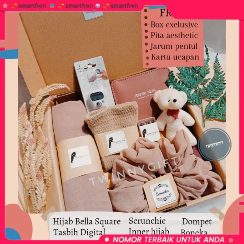 

BISA COD HAMPERS HADIAH KADO ULANG TAHUN / GIFT BOX CEWEK HIJAB ULANG TAHUN LEBARAN WISUDA