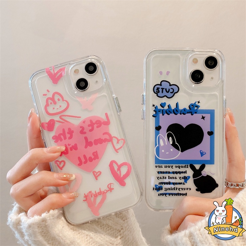 Xiaomi Redmi Note12 11 11s 10s 10 9 8 Pro Redmi 12C A1 10C 10A 10 9 9A 9C 9T Mi 11 Lite 11T 10T Poco X3 NFC Pro Fashion Graffiti Heart Love Pasangan Casing Ponsel Anti Jatuh Lembut Sarung