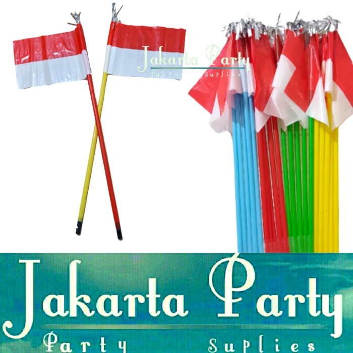 Bendera Tangkai 20 PCS / Bendera Peluit / Dekorasi 17 Agustus