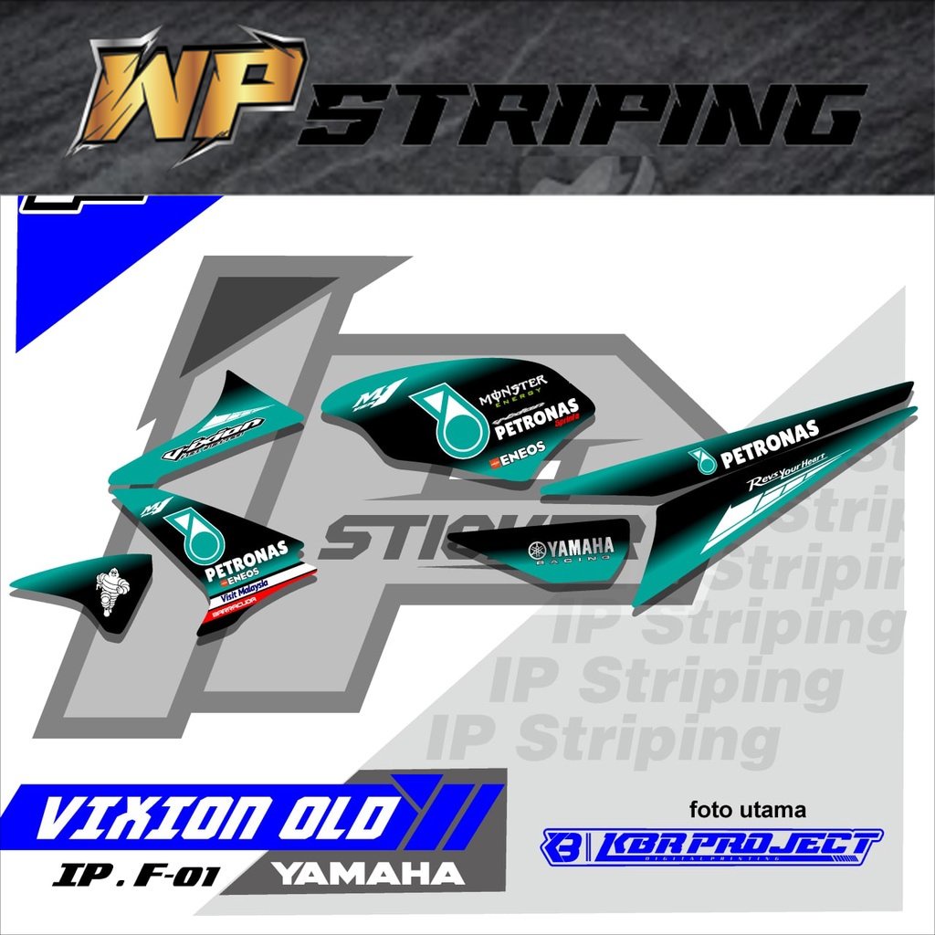 Striping VIXION OLD PETRONAS - Sticker Striping Variasi List YAMAHA VIXION OLD PETRONAS IP.F-01 Desi