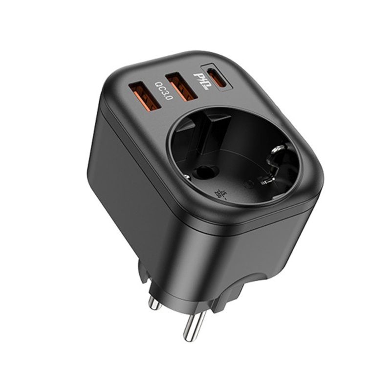 Vivi Charger Stop Kontak Dinding USB Type-C PD20 QC3.0 3-Port Charger Batu Bata Hp Laptop Charger Cepat- Charger Adaptor Blok