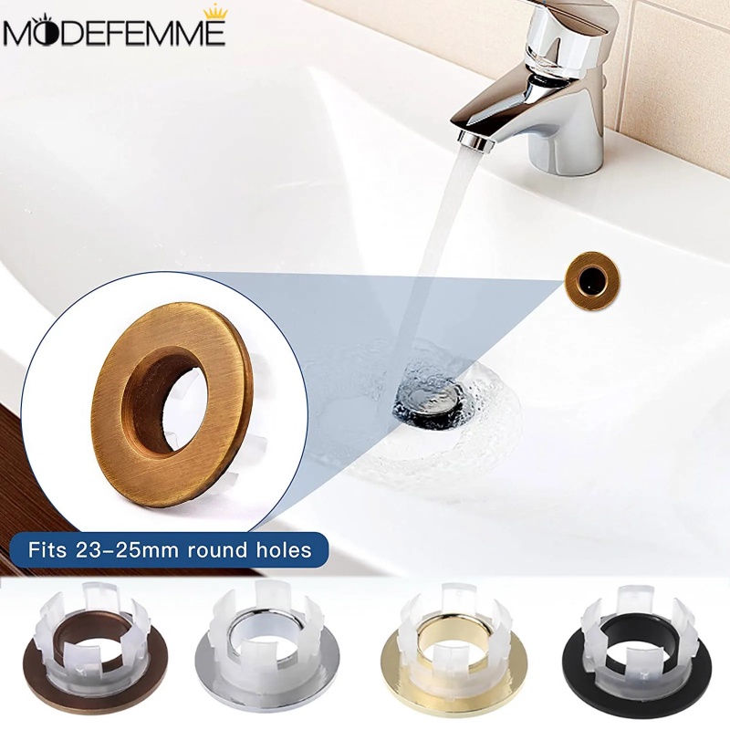 Lis Bulat Chrome Kuningan Solid Wastafel Overflow Cover Aksesoris Kamar Mandi Dapur Kamar Mandi Baskom Lubang Wastafel Kamar Mandi Basin Faucet Sink Overflow Cover Sink Bathroom Faucet Insert Ring