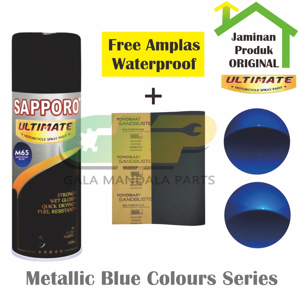 

SAPPORO Ultimate Metallic Blue Colours Series Cat Semprot Pilox Spray M65