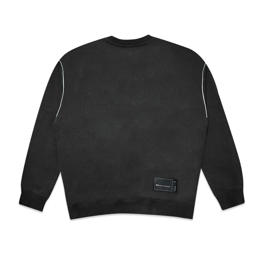 We11done Reflective Logo Sweatshirt Black