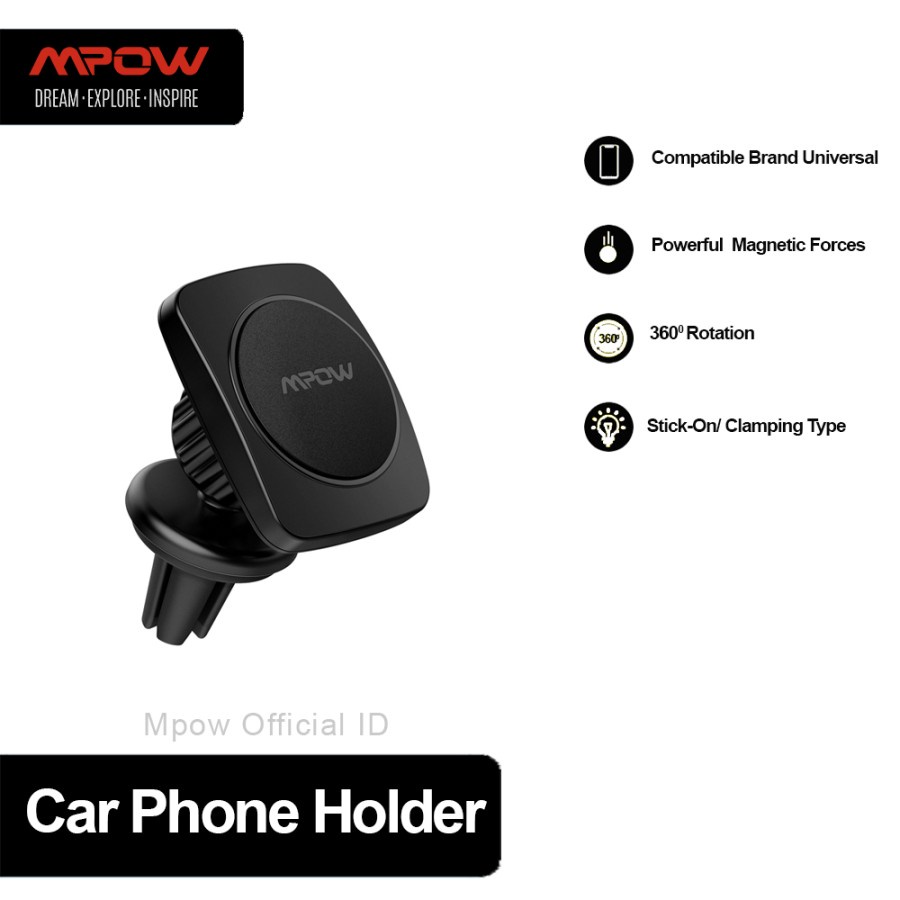 Mpow Car Phone Holder Air Vent Mpow Magnetic Mount - MCM11