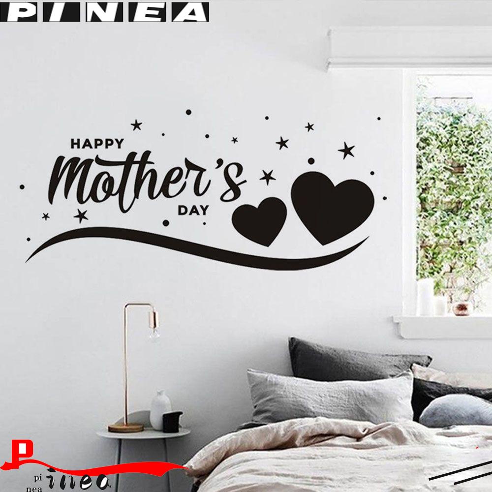 Nanas Happy Mother's Day Dekorasi Rumah Kamar Tidur Self Adhesive Wall Decor