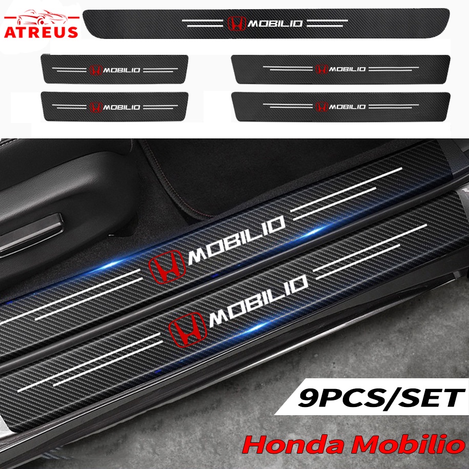 Honda Mobilio Carbon Fiber Car Door Sticker Protector Auto Threshold Strips Sticker Anti Gores