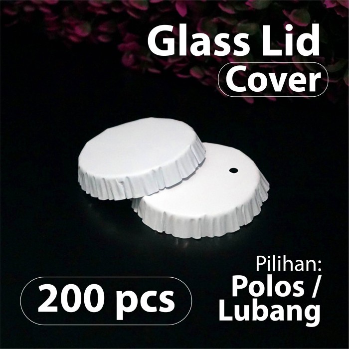 (Paket isi 200 pcs) Glass Lid Covers - Tutupan Gelas Kertas - Polos