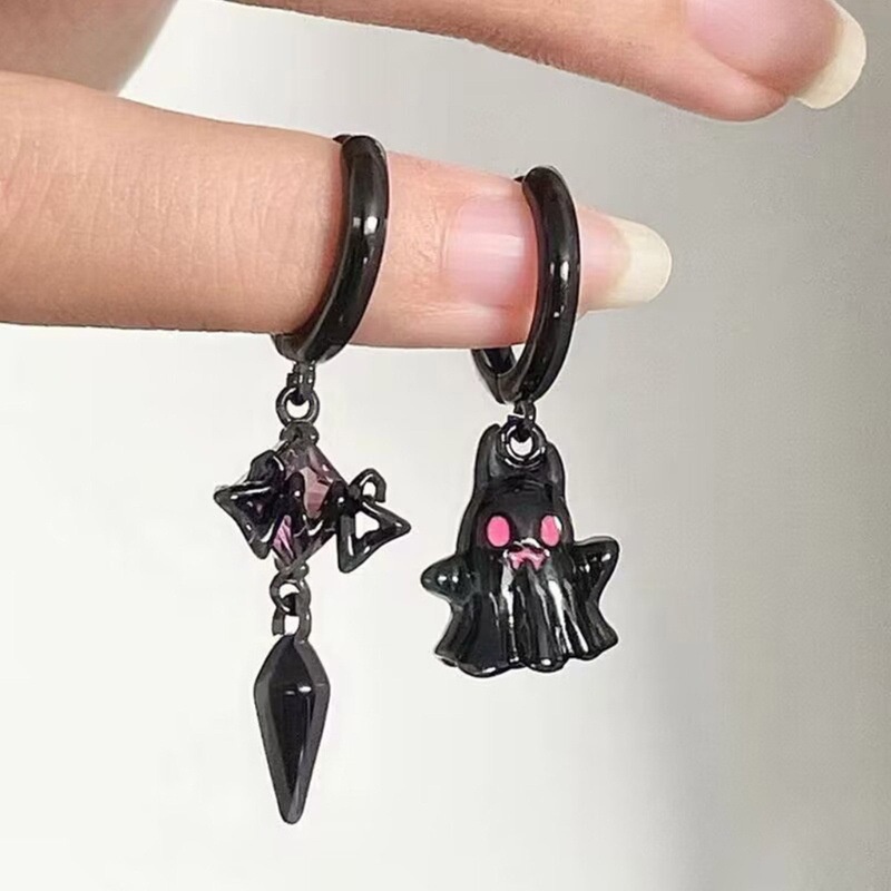 Anting Kait Geometris Hantu Bahan Alloy Korea Untuk Anak Perempuan