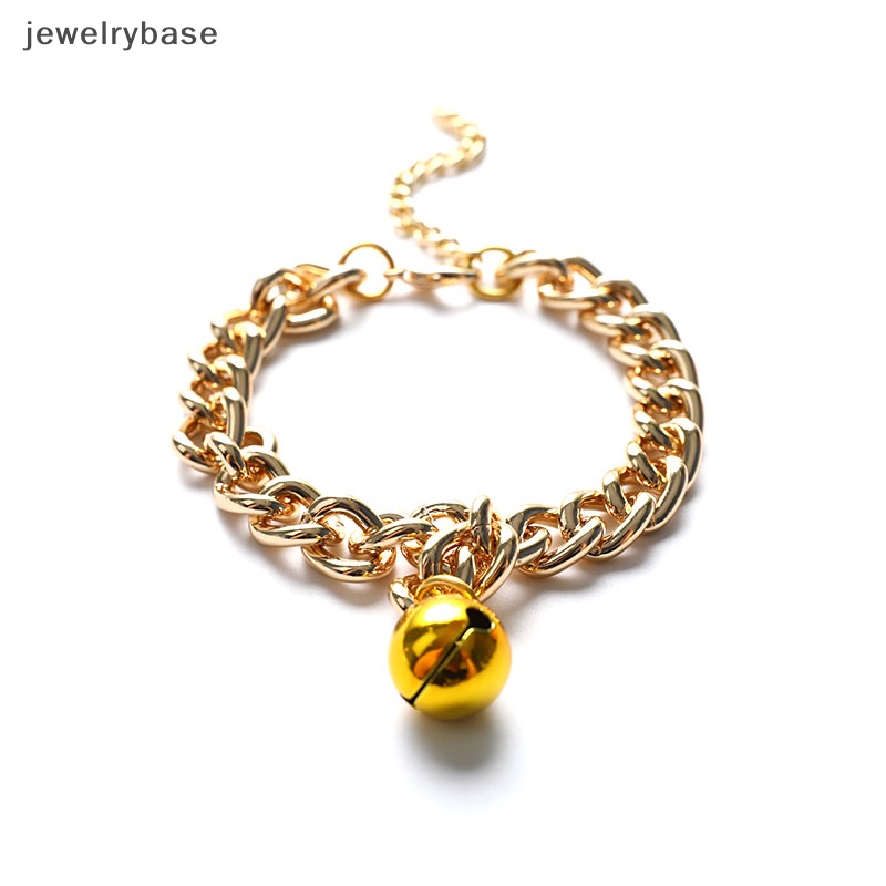 [jewelrybase] Training Anjing Kerah Kucing Peliharaan Kuba Link Tebal Rantai Kalung Emas6 /8/10inch Butik