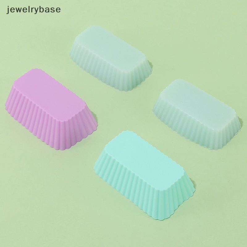 [jewelrybase] 1/4pcs Silikon Persegi Panjang Reusable Kue Jelly Baking Cetakan Alat Dapur Butik