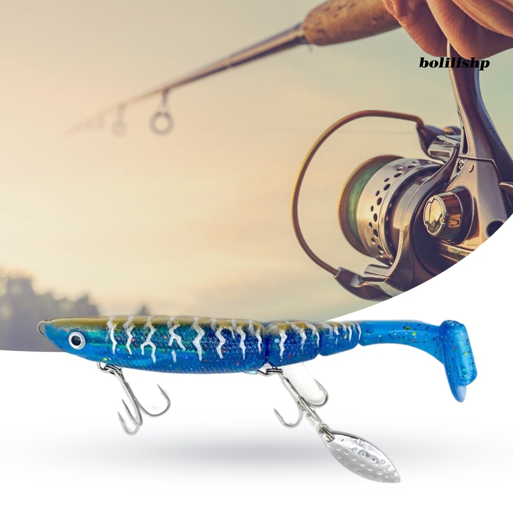 Bo-13cm/35g Lure Umpan 3D Simulasi Fisheye Tampilan Realistis T-Tail Desain Fleksibel Warna Terang Sangat Simulasi Bionic Soft Bait Fishing Lure Gadget Untuk Pecinta Memancing