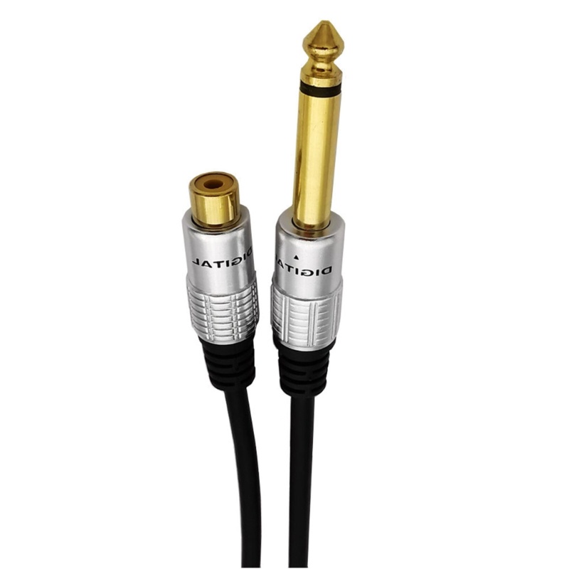 Konektor Adapter CRE 6.35mm 1per4 Male Mono to RCA Female AUX- Adaptor0. 1,8m