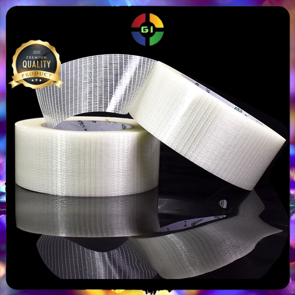 Lakban Super Strong Grid Fiber Tape 25 Meter 30 mm White