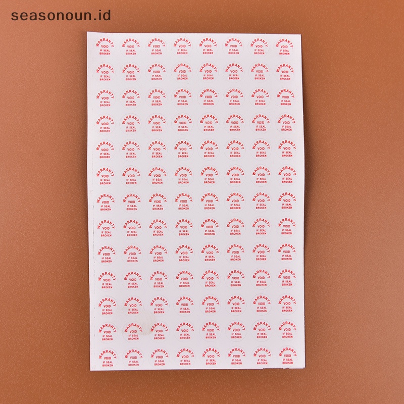 Seasonoun 2sheets/208pcs Garansi Void Jika Rusak Perlindungan Keamanan Label Stiker Segel.
