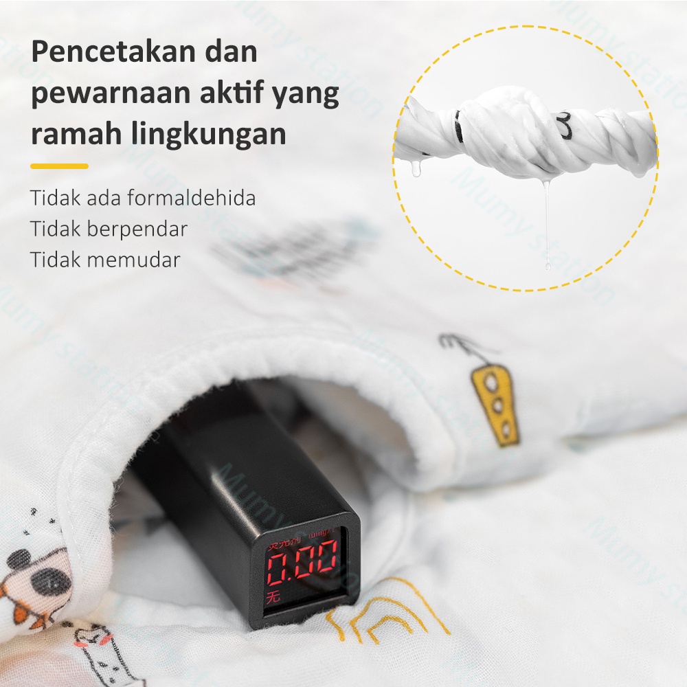 Mumystation Celemek Makan Bayi Bibs Slaber Bayi Bahan Katun Lembut