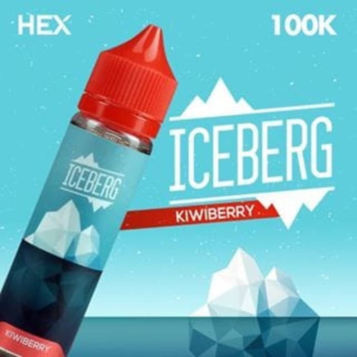 LIQUID FREEBASE  ICEBERG RASA KIWI BERRY 3Mg 60ML Liquid Ice Berg Kiwiberry By hex