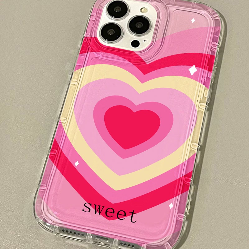 Casing Cinta Hati Gradasi Untuk Samsung A14 A13 A11 A12 A10 A10S A31 EU A51 A52 A52S A50 A50S A30S A32 A33 A03 A22 A23 A71 A73 A02 A03 S22 S23 Plus Ultra FE Airbag Shockproof Cover