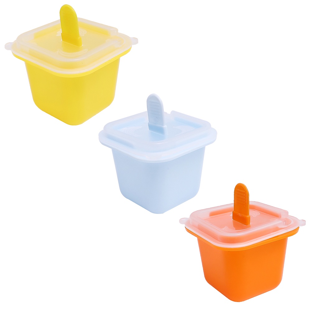 1 Pc Persegi DIY Cetakan Es Batu/Reusable Soft Bottom Popsicle Moulds Dengan Tongkat Buatan Sendiri Cetakan Pembekuan Makanan Aksesoris Dapur