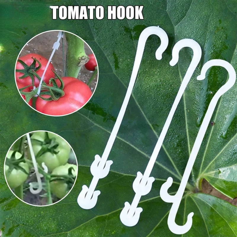 J-shaped Fruit Cherry Tomato Hook Holder/Tanaman Sayur Anggur Rambat Pengikat Klip Alat Tanam Taman Rumah Tangga