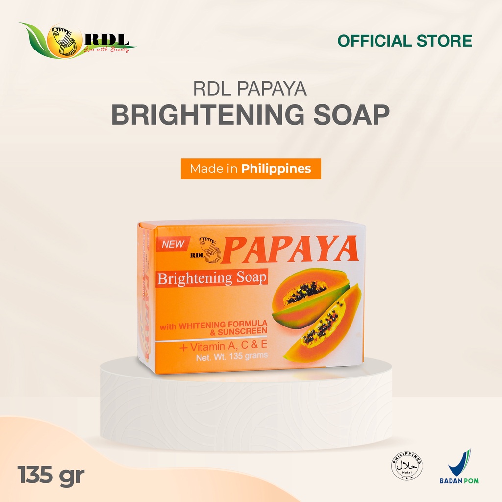 RDL Papaya Soap / Sabun Papaya / Brightening Soap 135GR