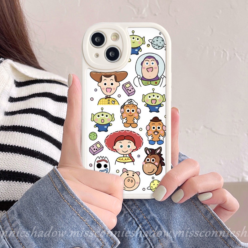 Casing Kartun Buzz Lightyear Yang Indah Kompatibel Untuk IPhone 7Plus X XS Max11 13 12 14 Pro Max XR SE 2020 6 6s 7 8 Plus Lembut Lucu Toy Story Alien Shockproof Cover