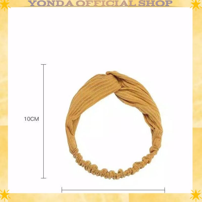 Bando bandana wanita motif korea dipakai sehari hari