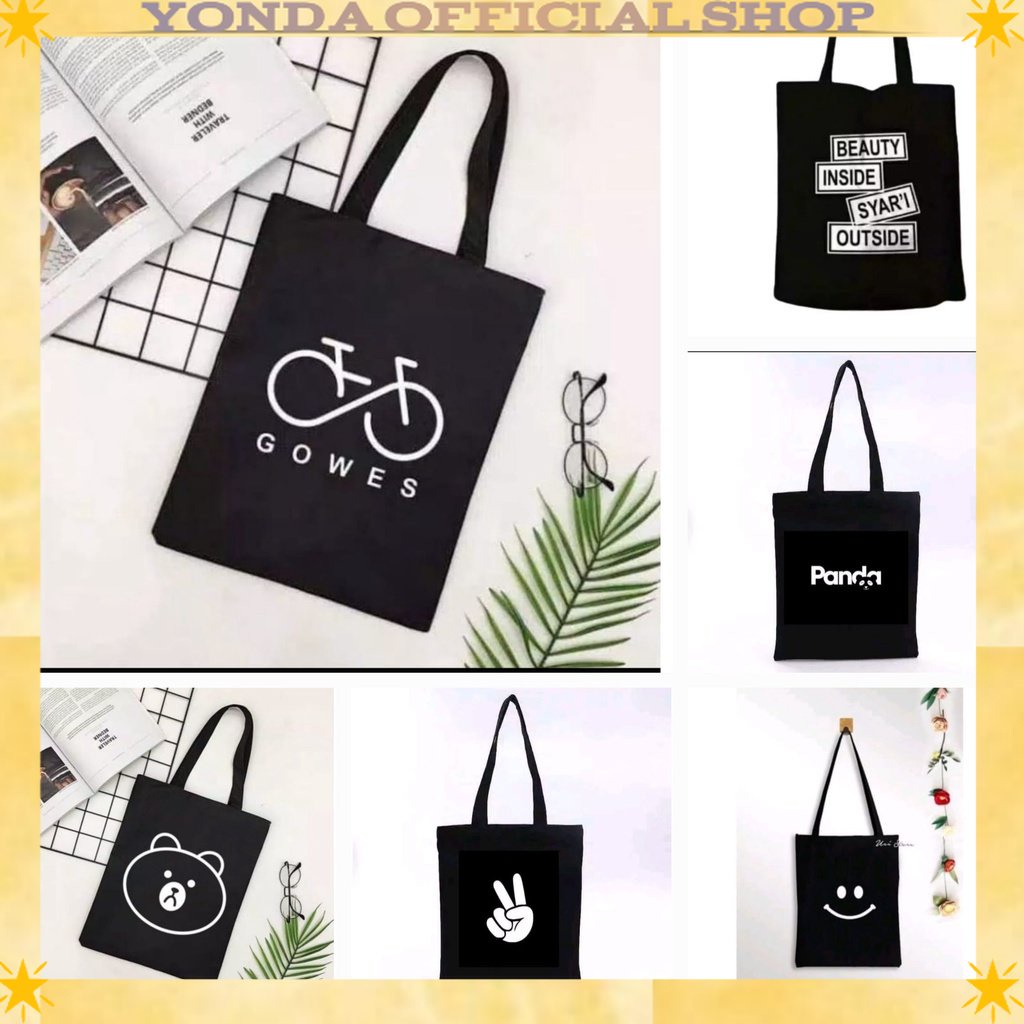 Y1405-[PEREKAT] TAS tote bag custom tas tote pria/wanita kpop murah custom motif