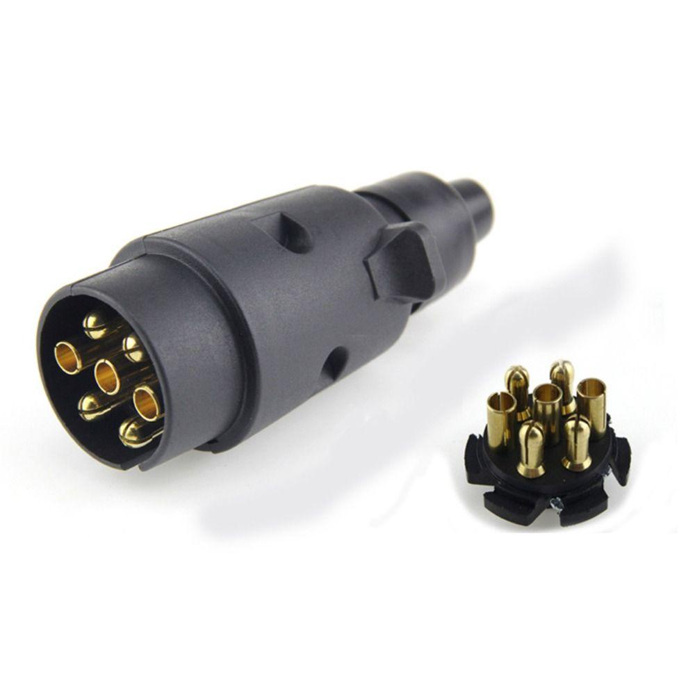Populer Steker Konektor Trail 7 Arah Aksesori Mobil Trailer Socket RV Trailer 12V Plug Connector