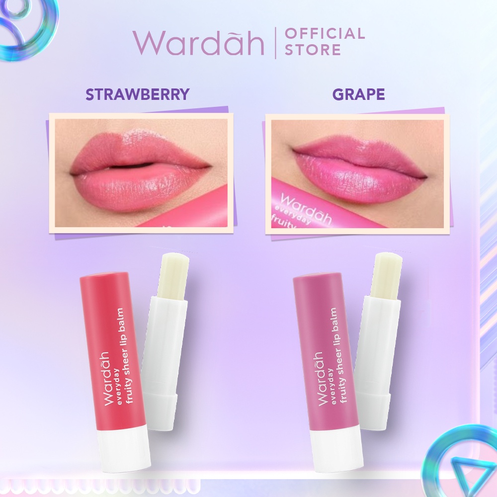 Wardah Everyday Fruity Sheer Lip Balm - Strawberry / Grape