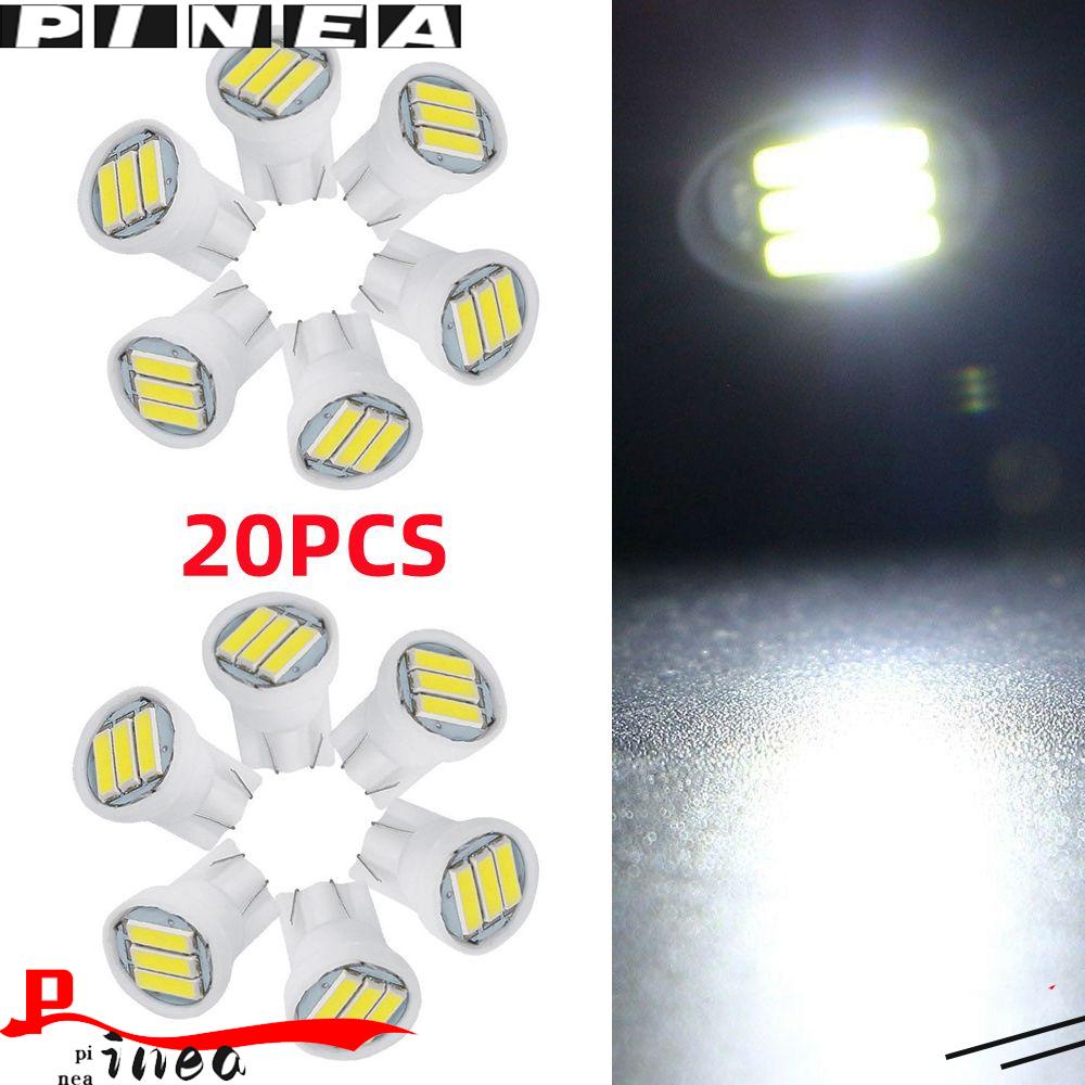 Pineapple 20Pcs Lampu Plat Nomor Putih 20Pcs 12V 7020 3SMD COB Dome Map