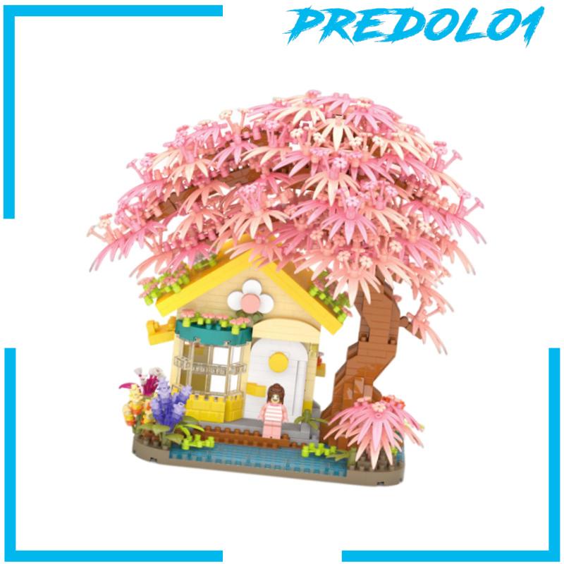 [Predolo1] Bangunan Rumah Pohon 1500pcs Blok Bangunan Mikro Untuk Remaja Dewasa Anak