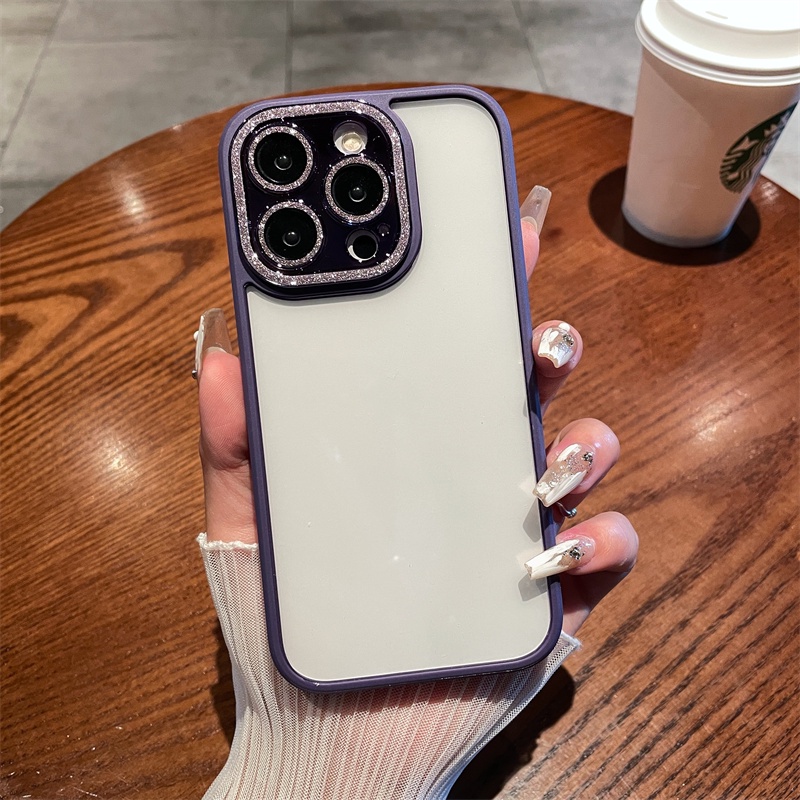 IPHONE Dilengkapi Dengan Film Lensa, Serbuk Glitter Dan Case Telepon Berlian Iphone14 13 12 11 Pro Max Sarung Case Shockproof