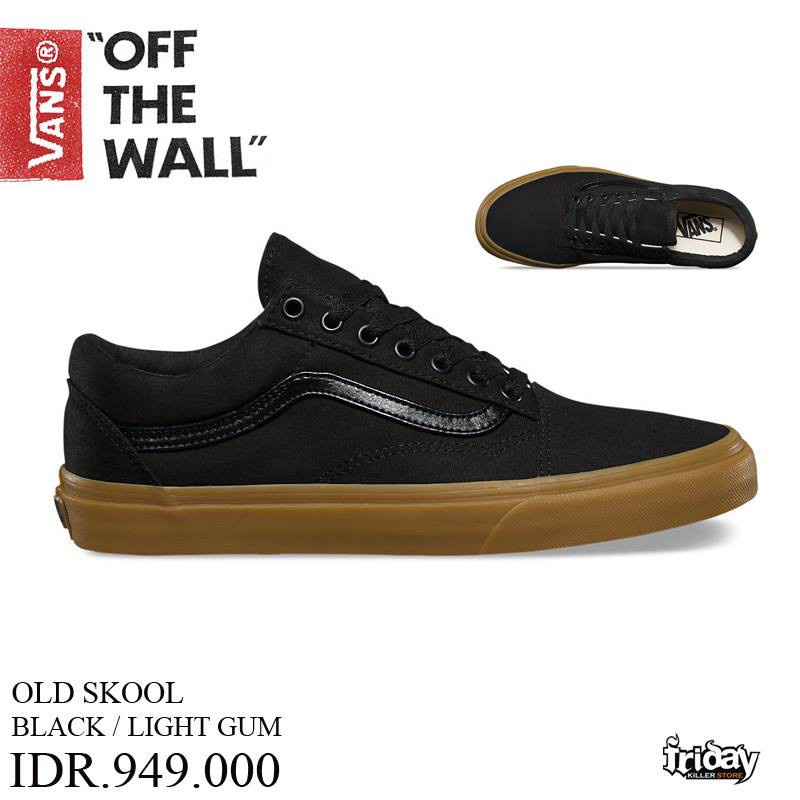 SEPATU VANS OFF THE WALL | OLD SKOOL BLACK LIGHT GUM