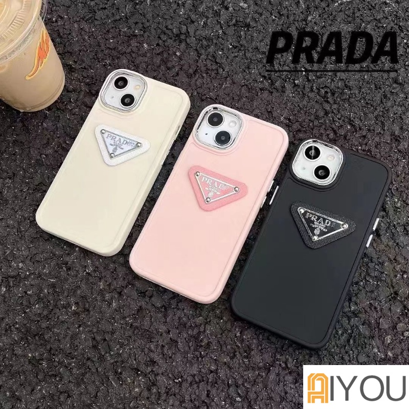 IPHONE Populer ins Gadis 3D Segitiga Label Hitam Putih pink Lembut tpu Ponsel Kasus Untuk Iphone14 14 pro 14 plus 14 pro max 11 promax 12 promax 13promax