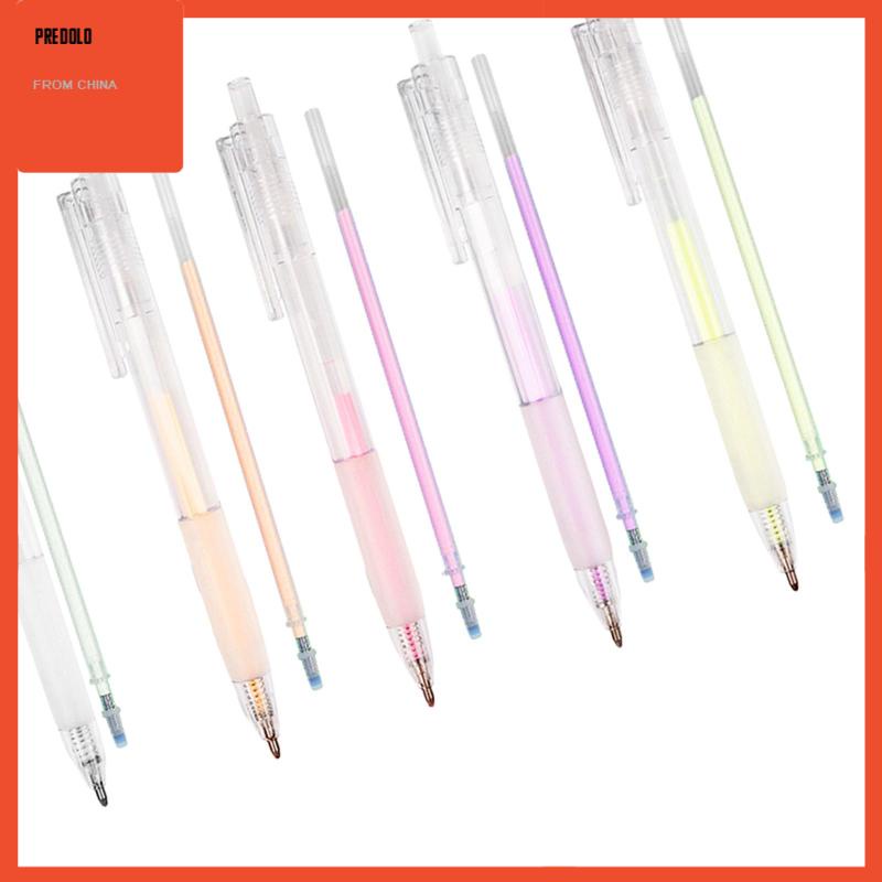 [Predolo] 6pcs Pen Jenis Press Cepat Kering Dengan Refill Dot Decorating