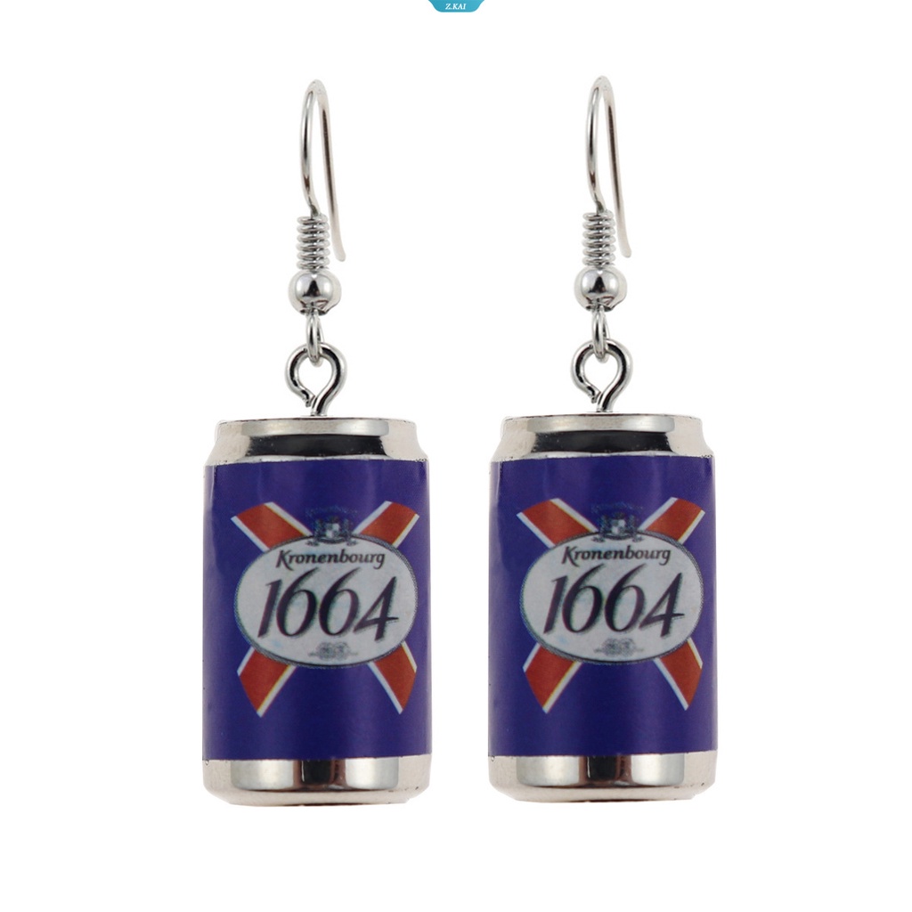 1pasang Botol Bir Nanas Beer Coke Red Bull Earrings Fashion Kepribadian Kreatif Botol Minuman Anting Perhiasan [ZK]