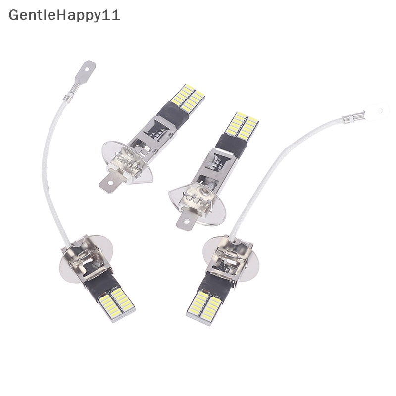 Gentlehappy 2PCS H3 H1 Bohlam LED Untuk Lampu Kabut 24 SMD Putih 12V LED Fog Light Running Lamp id