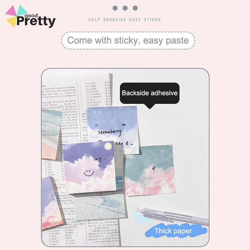 Ins Sticky Note Girls Heart Cute Sticky Note Style Student Stationery Sticky Notes Minimalis - PD