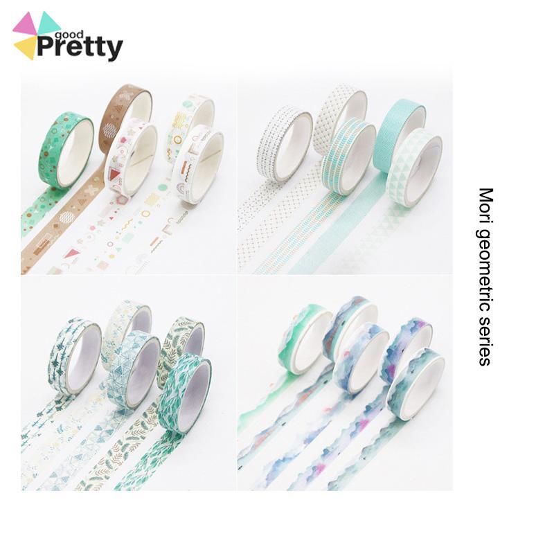Vintage Geometry Tape Diary DIY Bahan Dekoratif Sticker Student Sticker Stationery - PD