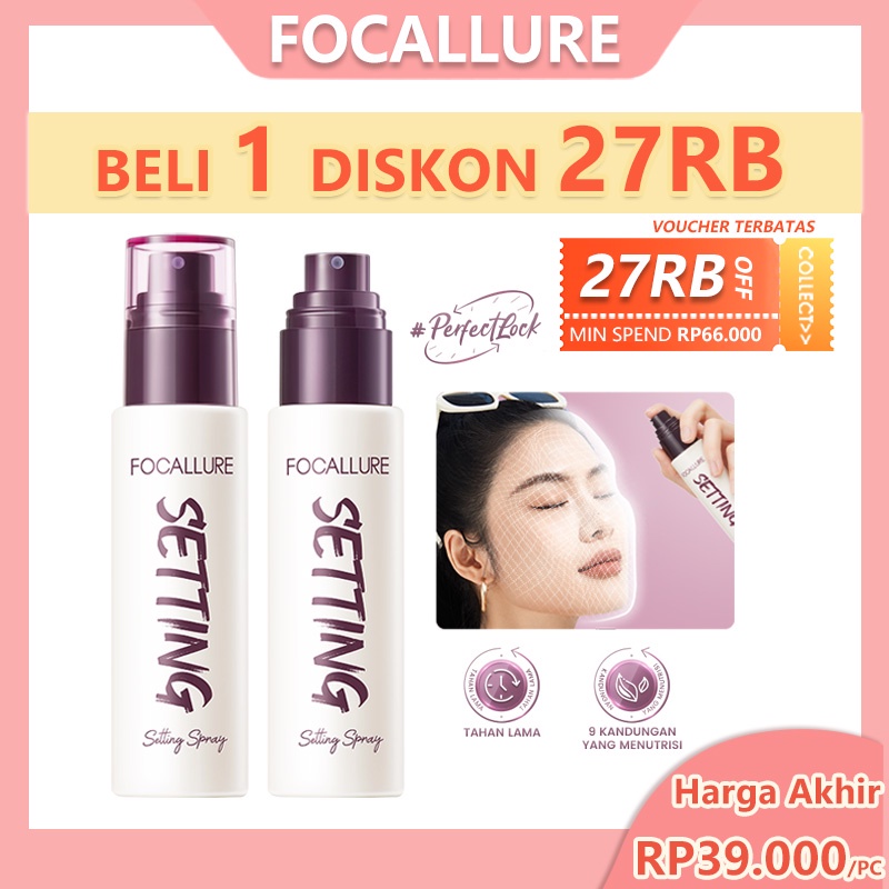 Focallure PerfectLock Oil-control Matte Makeup Setting Spray Moistizing Long-lasting Lightweight Natural Hydrating Fine Mist Quick Abortion Breathable Setting Spray