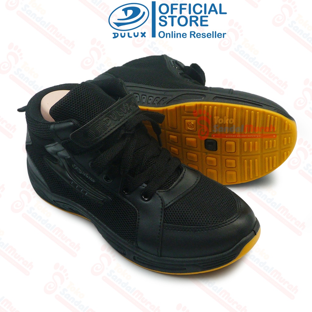 Toko Sendal Murah - Sepatu Sekolah Uk 32 - 41 / Sepatu SD SMP SMA / Sepatu Warna Hitam Terbaru / Sepatu High Unisex / Sepatu Model Prepet Tali [Toko Sendal Murah BX 8069 Hitam]