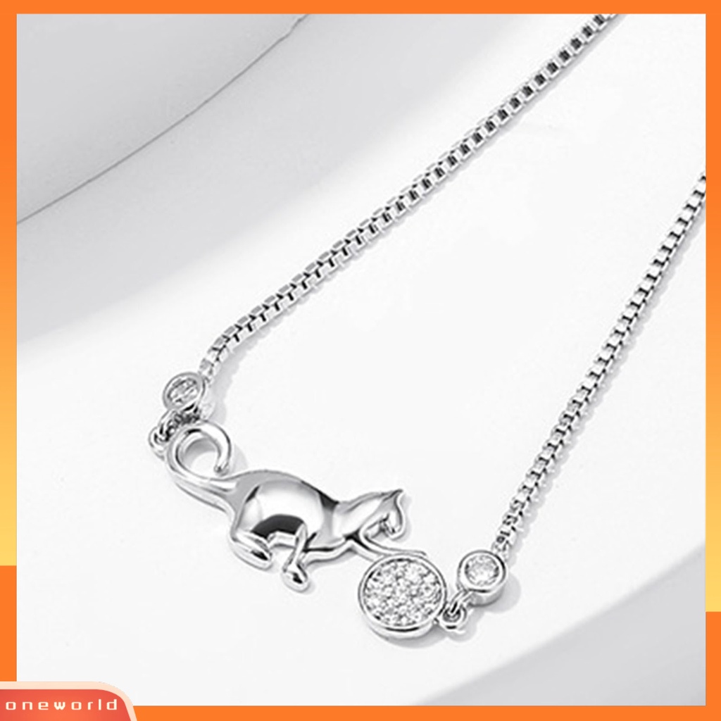 [ONE] Gelang Wanita Serut Desain Anti Karat Kucing Berlian Imitasi Adjustable Bangle Perhiasan Untuk Hadiah